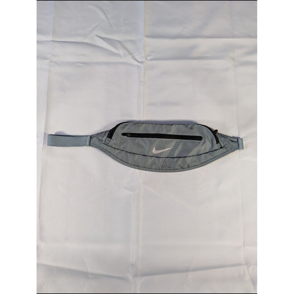 Nike Gray Running Waist Pack Belt Bag Reflective Swoosh Adjustable